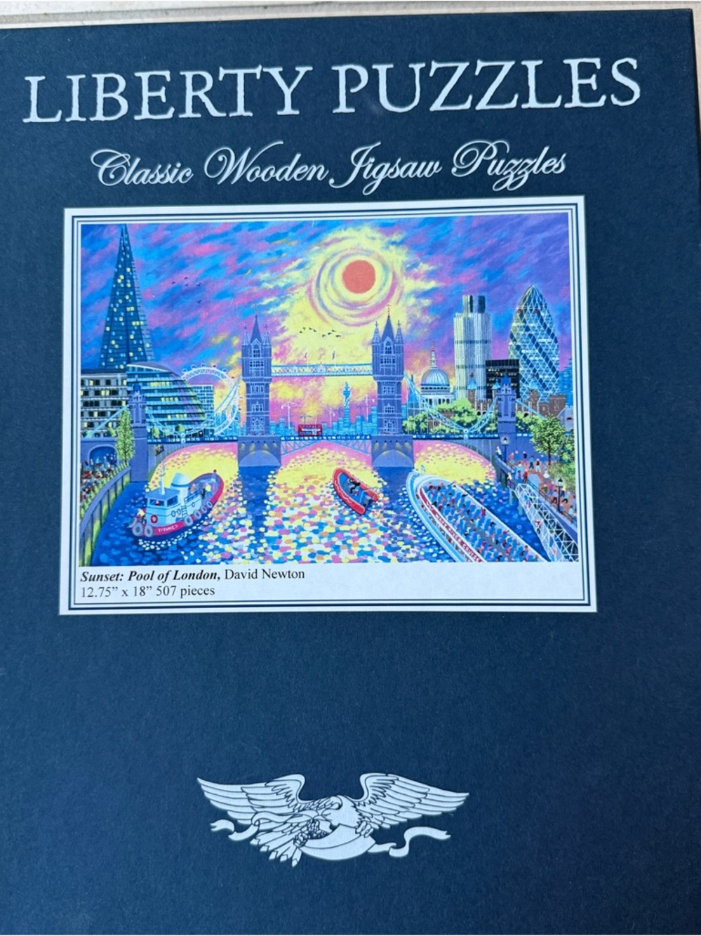 Liberty Puzzles "Sunset: Pool of London" Classic Wooden Jigsaw - Multicolor